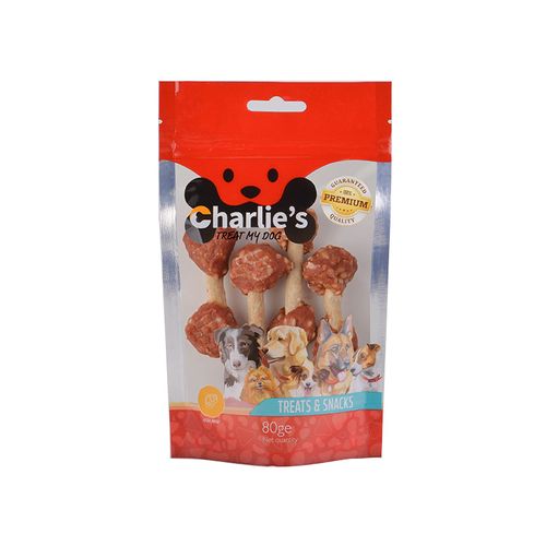 חטיף צ'ארליס משקולת ברווז ואורז לכלב 80 גרם Charlie's