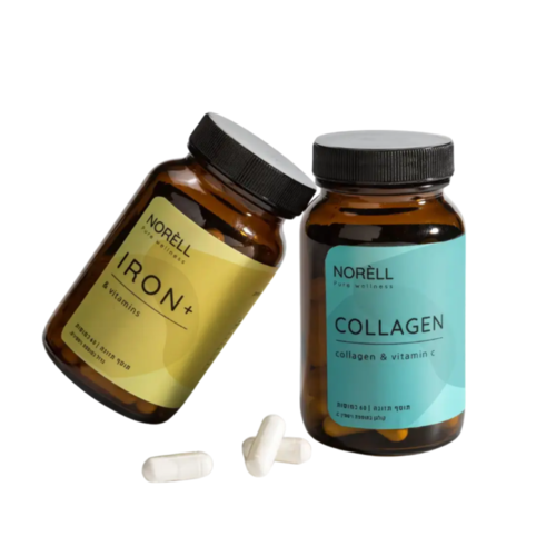 חבילת כמוסות Collagen + Iron - נוראל | NORELL