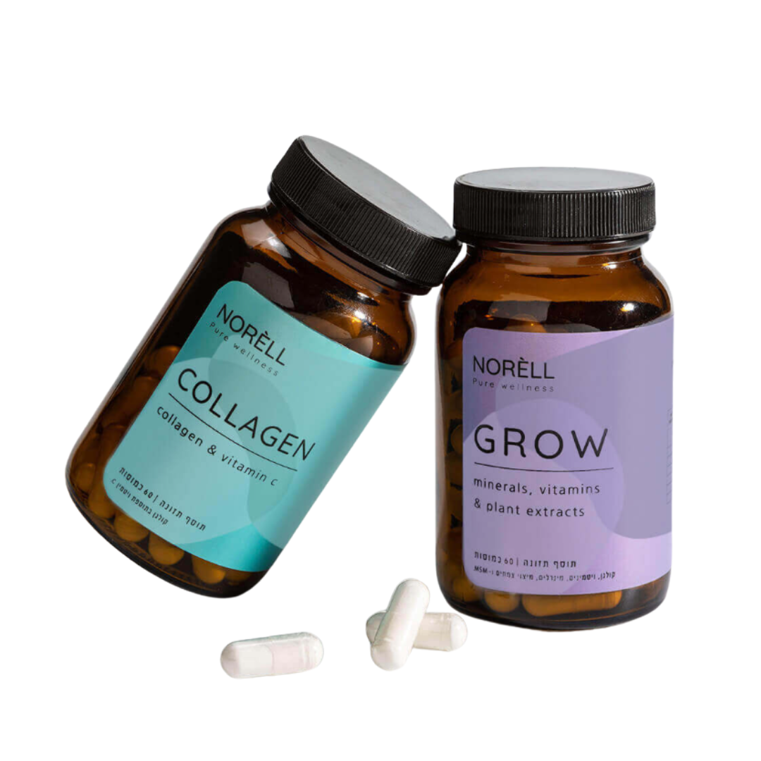 חבילת כמוסות Grow + Collagen - נוראל | NORELL