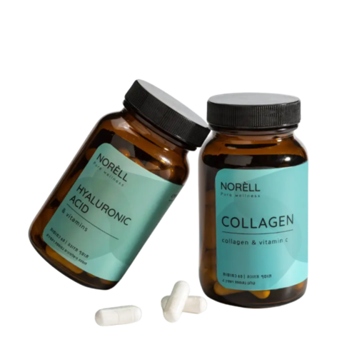 חבילת כמוסות Collagen + Hyaluronic Acid - נוראל | NORELL