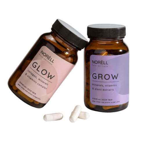 חבילת כמוסות Glow + Grow – מארז זוגי - נוראל | NORELL