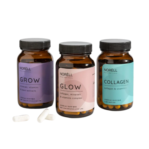 מארז TRIO המבוקש GROW + GLOW + COLLAGEN - נוראל | NORELL