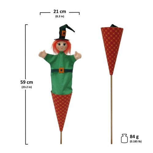 בובת קונוס מכשפה ירוקה  11164A