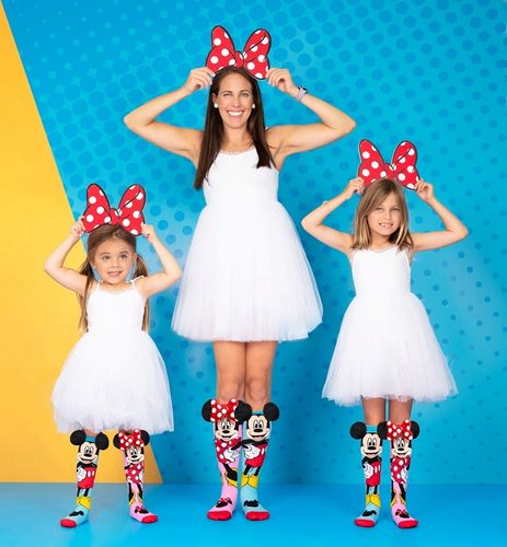 זוג גרביים סרוגות ומעוצבות ONE SIZE לילדים, נוער ומבוגרים - מיני ומיקי