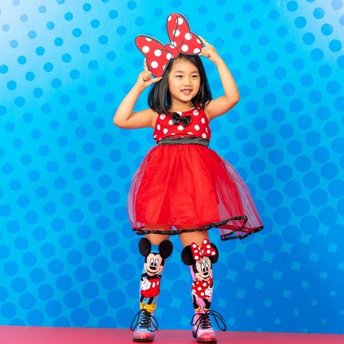 זוג גרביים סרוגות ומעוצבות ONE SIZE לילדים, נוער ומבוגרים - מיני ומיקי