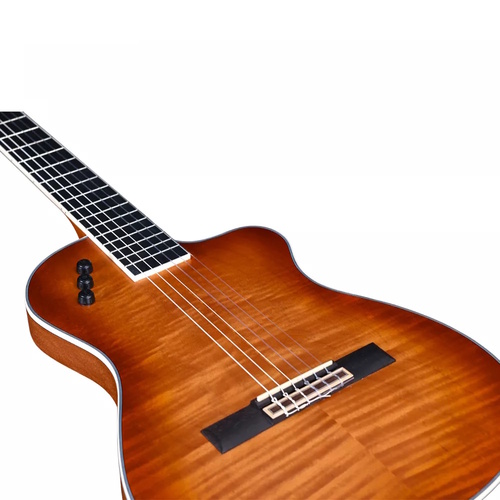 גיטרה קלאסית מוגברת ללא נפח WINZZ WCG170CE Thin body classcial guitar sunburst