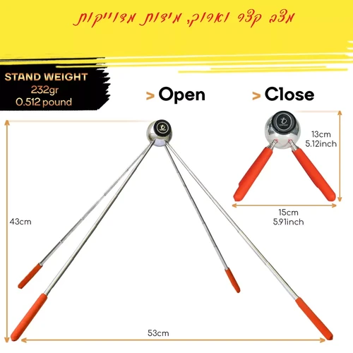 מעמד חצובה חכם מתכוונן לסמארטפון ולטאבלט TIPATENT