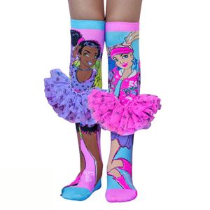 זוג גרביים סרוגות ומעוצבות ONE SIZE לילדים, נוער ומבוגרים - ברבי