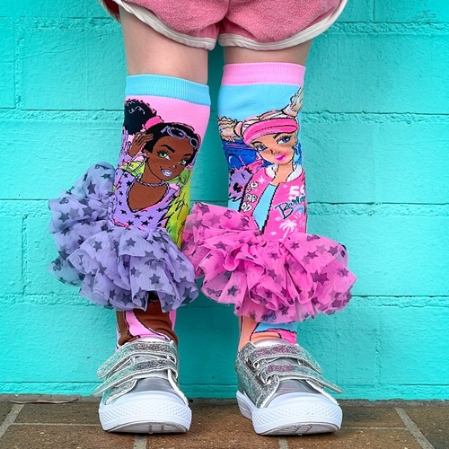 זוג גרביים סרוגות ומעוצבות ONE SIZE לילדים, נוער ומבוגרים - ברבי