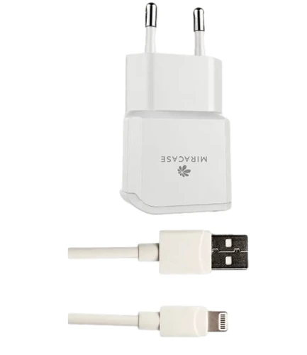מטען קיר + כבל MIRACASE MWCS240 MFI לבן