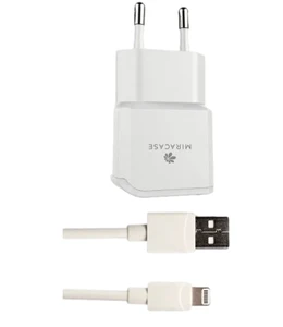 מטען קיר + כבל MIRACASE MWCS240 MFI לבן