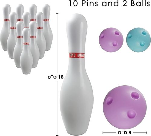 סט באולינג עם 10 חיילים ו 2 כדורים