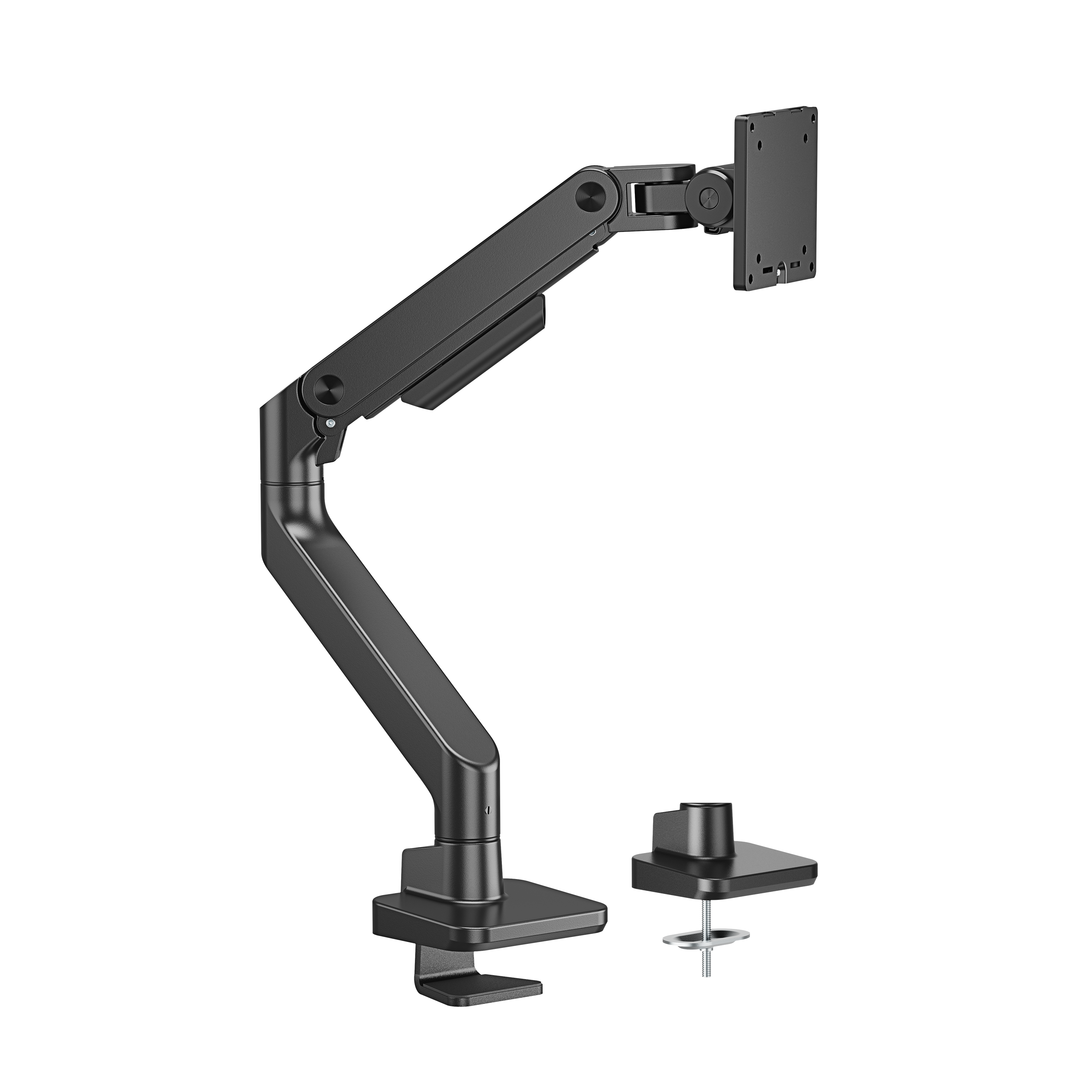 זרוע שולחנית למסכים גדולים שחור מותאם לגודל Lumi Brateck 17”-49 דגם LDT81-C012  מעמד למסך מחשב מתקן תליה 90902-807-67