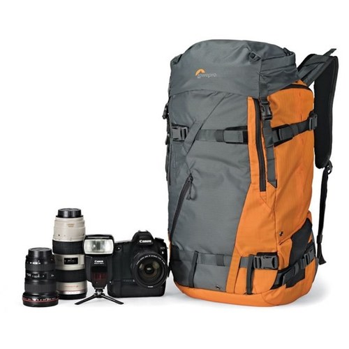 תיק גב צילום לאופרו Lowepro Powder Backpack 500 AW (Gray&Orange)