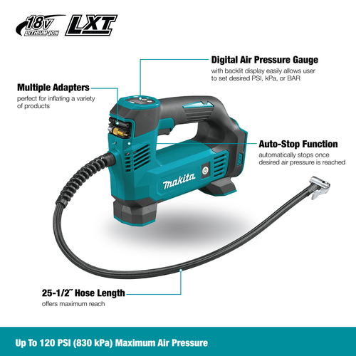 גוף קומפרסור נטען - MAKITA DMP180Z 18V