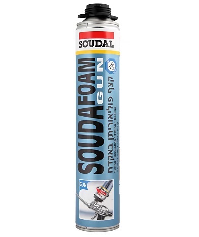 קצף פוליאוריתן SUDAFOAM 1K מבית SOUDAL תכולה 750 מ