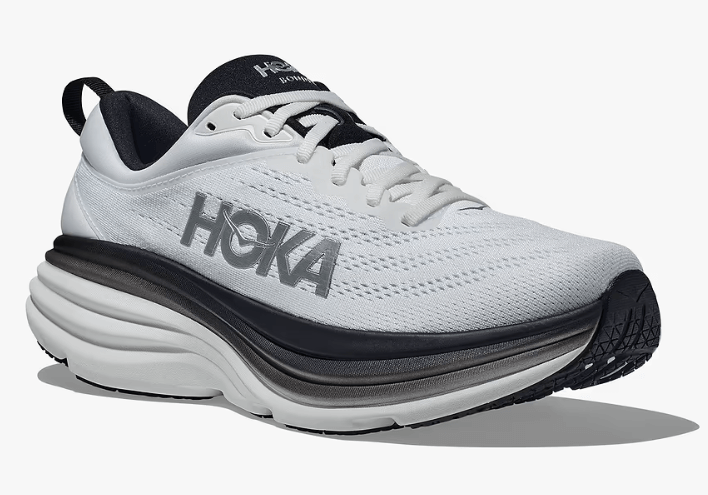  נעלי ספורט נשים הוקה בונדי 8 רחבות בצבע שחור לבן/שחור HOKA Bondi 8 Wide