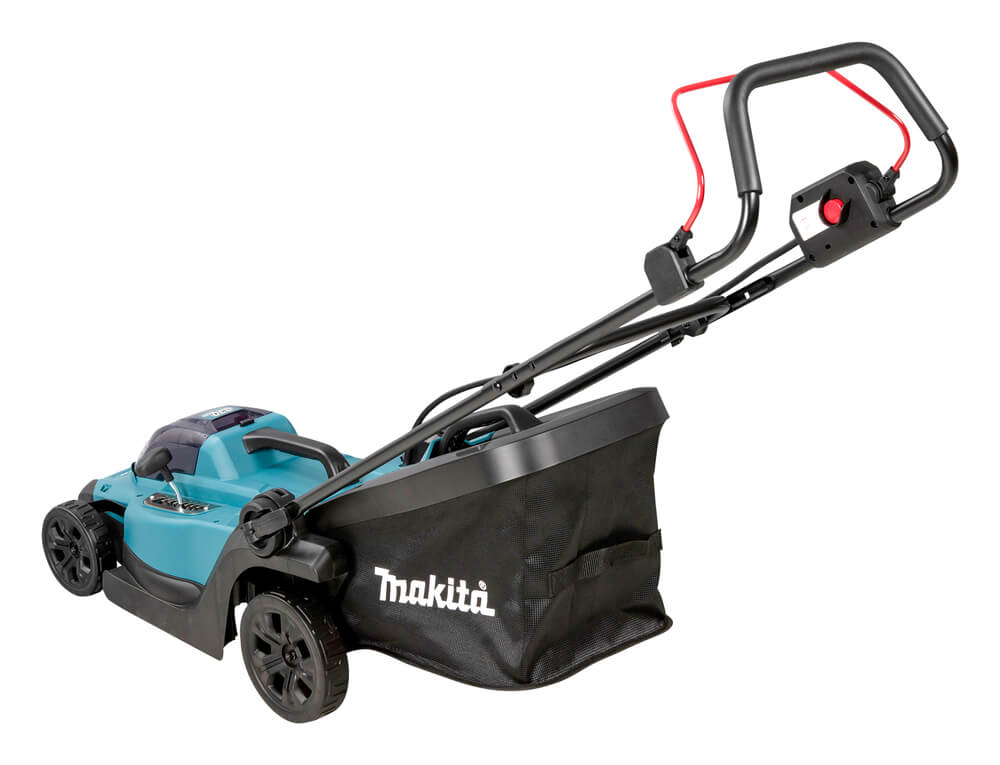 מכסחת דשא נטענת Makita DLM330Z 18V רוחב חיתוך 33 ס״מ גוף בלבד שק איסוף 30 ליטר