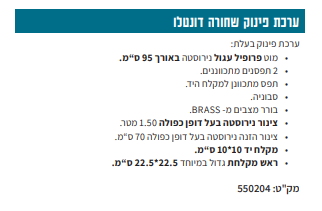 BRASS ערכת פינוק דגם דונטלו ראש מרובע שחור בורר