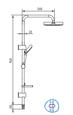 BRASS ערכת פינוק דגם רפאל ראש מרובע בורר
