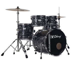 מערכת תופים 5 חלקים + איבזור וכסא "22 (2 אריזות) סדרת inRock בצבע Dark Tiger מבית Odery-(Brazil)