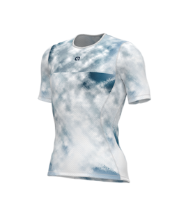 חולצת רשת גברים  ATMOSFERA BASE LAYER JERSEY לבן-כחול בייס לייר דקיקה ביותר מנדפת מאוד מסנן קרינה