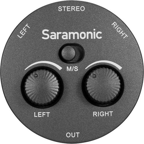 Saramonic SR-AX1 מיקסר אודיו פסיבי דו-ערוצי למצלמות, סמארטפונים, טאבלטים ומחשבים