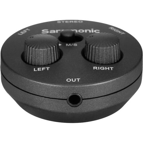 Saramonic SR-AX1 מיקסר אודיו פסיבי דו-ערוצי למצלמות, סמארטפונים, טאבלטים ומחשבים