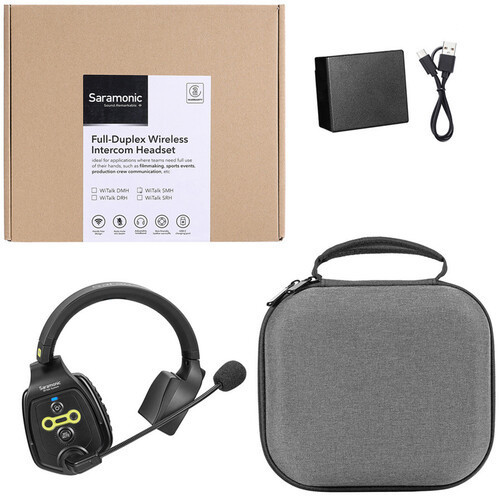 Saramonic WiTalk-SMH Full-Duplex אינטרקום אלחוטי (1.9GHz) מכשיר קשר עם אוזניה אחת מאסטר