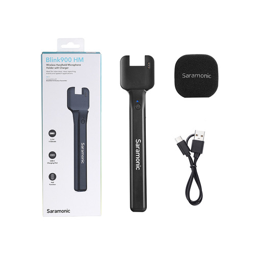 ידית מיקרופון מטעינה למשדר אלחוטי Saramonic Blink 900 Pro HM Handheld Transmitter Holder