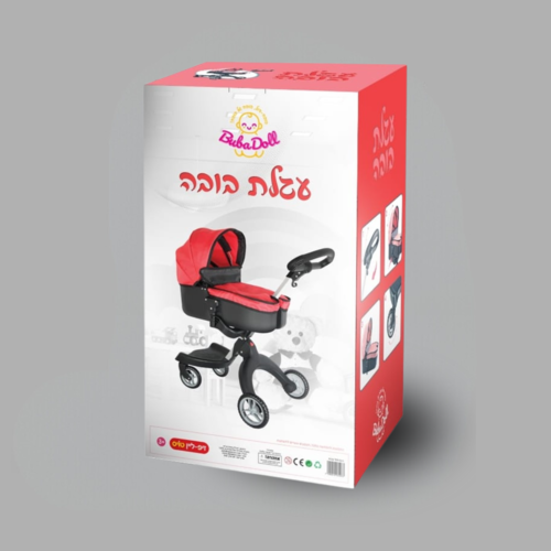 עגלת שכיבה גלגלים גדולים - חדש