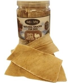 חטיף טבעי NATURAL JARS בצנצנת - עור קרקפת כבש 100 גרם - פטסלנד
