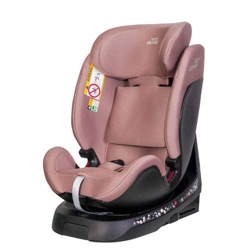 כסא בטיחות מסתובב משולב בוסטר 360° Grow Max מבית BRITAX (ורוד)