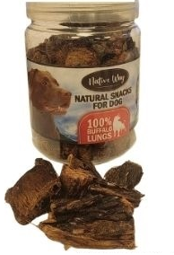 חטיף טבעי NATURAL JARS בצנצנת - קוביות ריאות בקר 150 גרם - פטסלנד