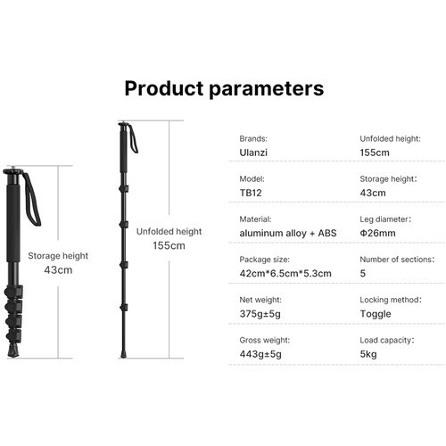מונופוד ulanzi tb12 