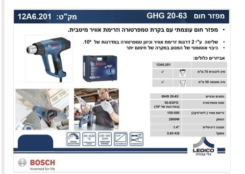 מפזר חום 20-63 GHG במזוודה+2 אבזרים