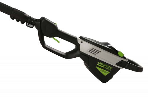 מגזמת גובה טלסקופית נטענת GREENWORKS 80V PRO דגם 99567 עם להבים כפולים ומוט מתכוונן עד 3.40 מטר