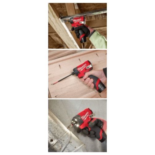 סט אימפקט מילווקי 12V עם 4 מצבי עבודה Milwaukee 3453-22 M12 Fuel + זוג סוללות 2AH