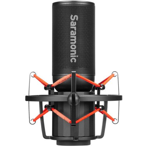 מיקרופון קונדנסר Saramonic SR-BV4 Supercardioid בעל דיאפרגמה גדולה כולל Shockmount ו-Pop Filter