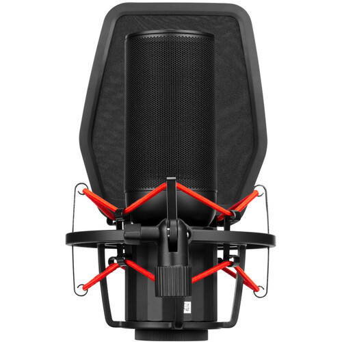 מיקרופון קונדנסר Saramonic SR-BV4 Supercardioid בעל דיאפרגמה גדולה כולל Shockmount ו-Pop Filter