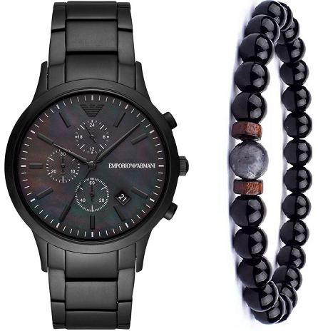שעון ארמני EMPORIO Armani AR11275 סט צמיד מתנה לגברים