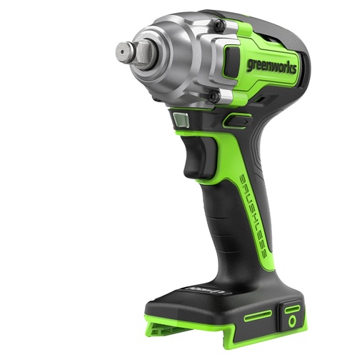 מפתח רטיטה נטען GREENWORKS 24V דגם 3806902 עם מנוע Brushless, 3 דרגות מומנט ותפסנית 