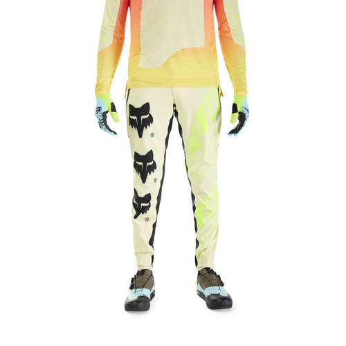 מכנס רכיבה ארוך פוקס צהוב / שחור - FLEXAIR PANT ELEVATED V25