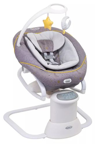 נדנדה לתינוק 2 ב 1 משולבת טרמפולינה עם 8 מצבי נידנוד ושני כיוונים ALL WAYS SOOTHER צבע אפור Stargazer