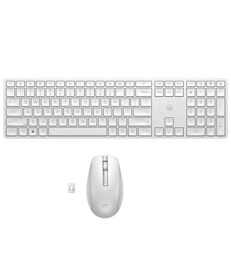סט מקלדת ועכבר אלחוטי HP 650 WRLS Combo - לבן