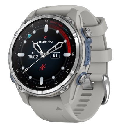 שעון צלילה Garmin Descent Mk3s Passivated Steel/Fog Gray