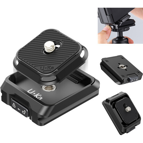 פלטת שחרור מהיר עם בסיס ulanzi uka01 quick release plate  