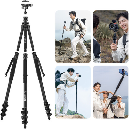 חצובת מצלמה ulanzi tt35 hiking stick tripod kit 