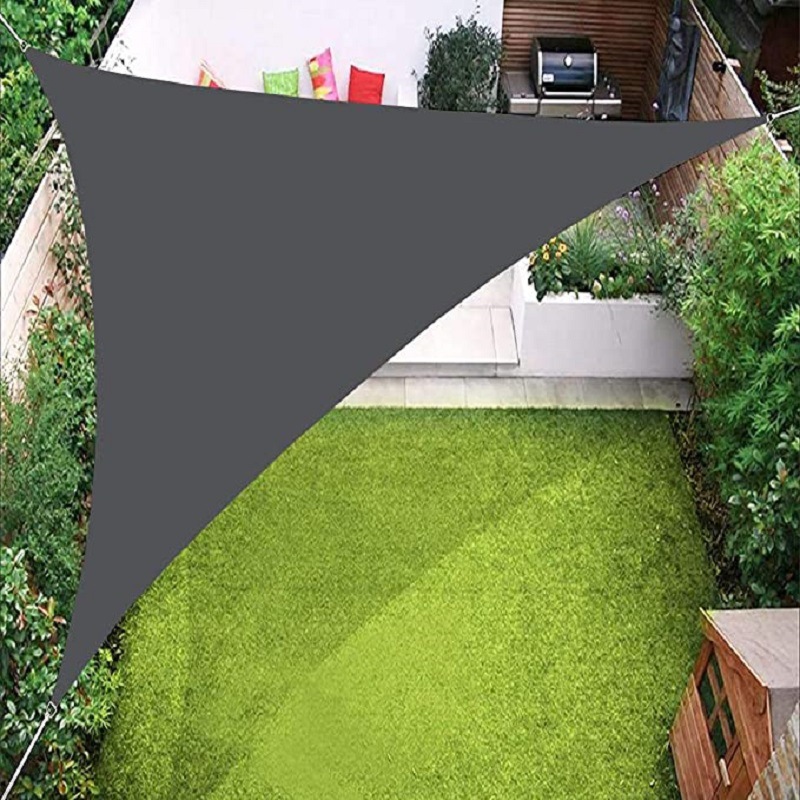 רשת צל משולש מבד פוליאסטר 3X3X3 אפור