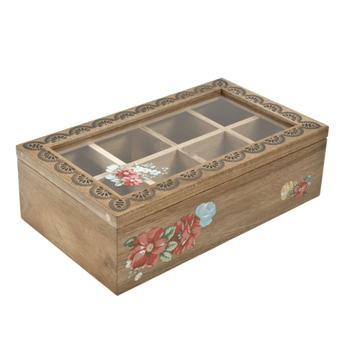 קופסת תה וינטג' פרחוני – VINTAGE FLORAL